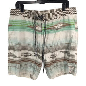 SH96 3rd & Army Aztec Print board Shorts Trunks 34